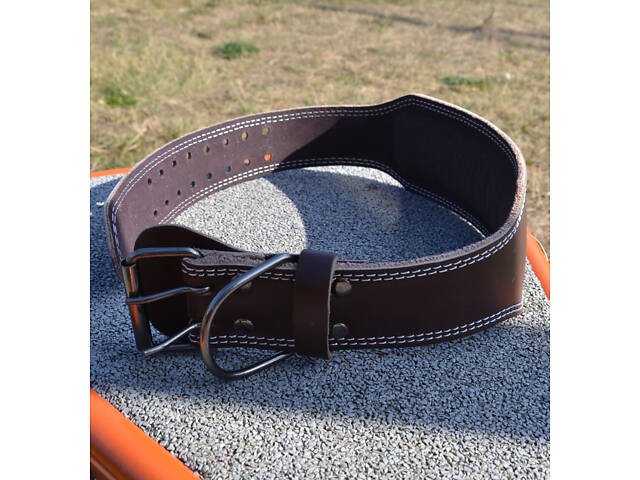 Пояс для важкої атлетики MadMax MFB-246 Full leather шкіряний Chocolate brown S - Фото 7