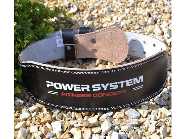 Пояс для важкої атлетики Power System PS-3100 Power шкіряний Black XL - Фото 5
