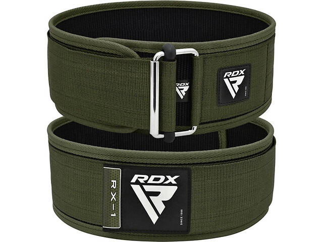 Пояс для важкої атлетики RDX RX1 Weight Lifting Belt Army Green L - Фото 2