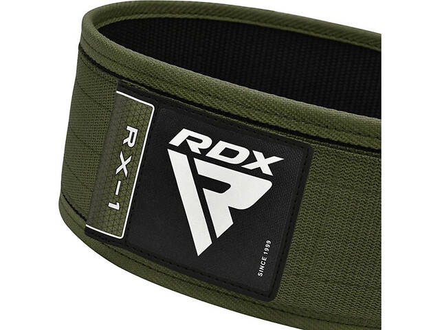 Пояс для важкої атлетики RDX RX1 Weight Lifting Belt Army Green L - Фото 5