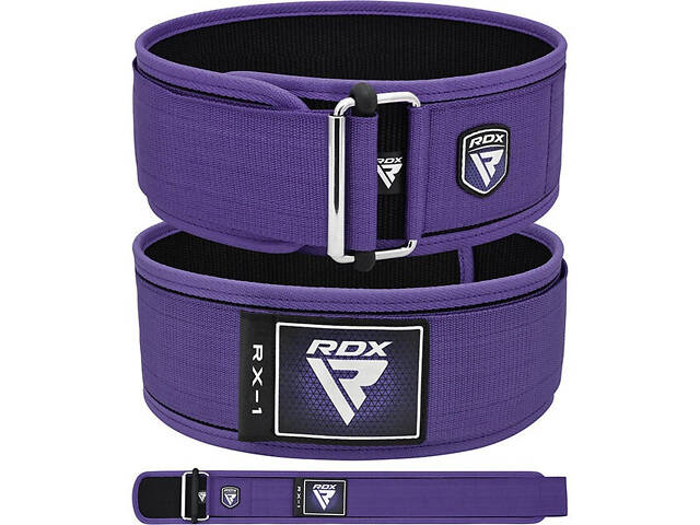 Пояс для важкої атлетики RDX RX1 Weight Lifting Belt Purple XS - Фото 2