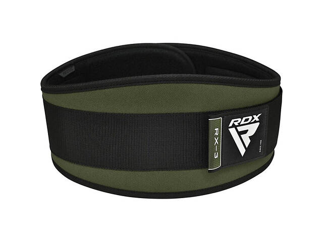 Пояс для важкої атлетики RDX RX3 EVA Curve неопреновий Army Green L - Фото 2