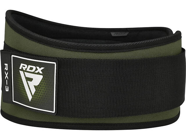Пояс для важкої атлетики RDX RX3 EVA Curve неопреновий Army Green L - Фото 8