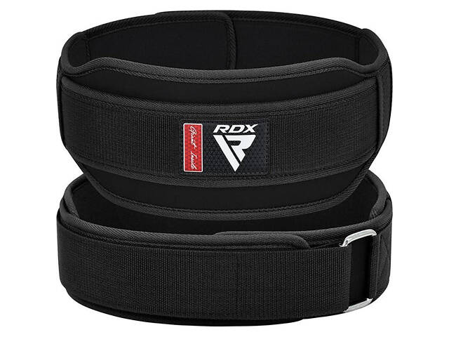 Пояс для важкої атлетики RDX RX5 Double Belt неопреновий Black S - Фото 1
