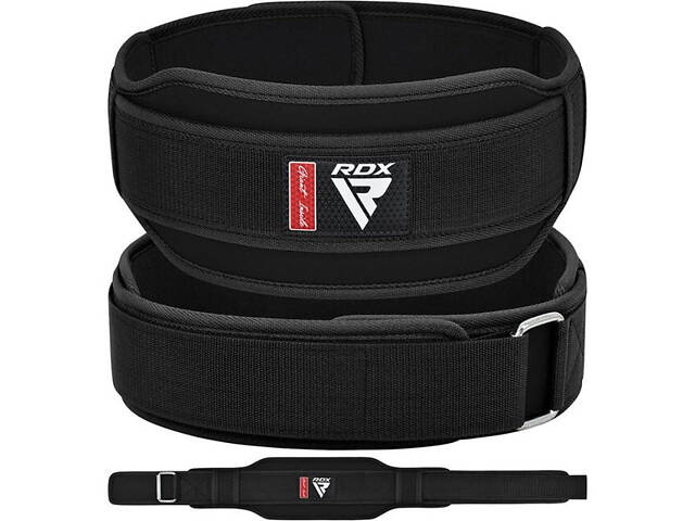 Пояс для тяжелой атлетики RDX RX5 Double Belt неопреновый Black S - Фото 8