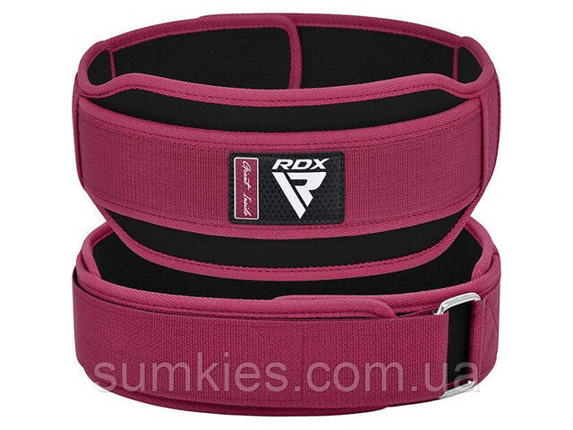 Пояс для важкої атлетики RDX RX5 Double Belt неопреновий Pink S - Фото 1