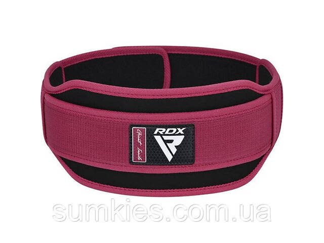 Пояс для важкої атлетики RDX RX5 Double Belt неопреновий Pink S - Фото 4