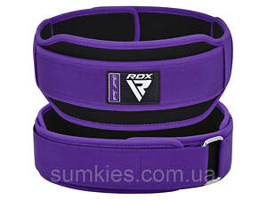 Пояс для важкої атлетики RDX RX5 Double Belt неопреновий Purpel S