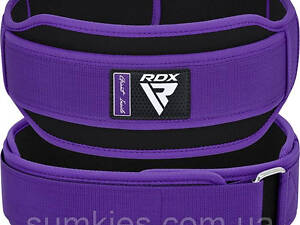 Пояс для важкої атлетики RDX RX5 Double Belt неопреновий Purpel S