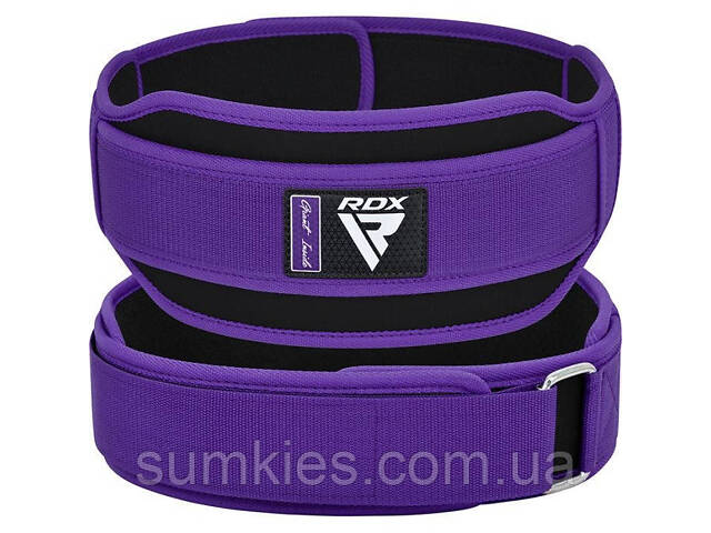 Пояс для важкої атлетики RDX RX5 Double Belt неопреновий Purpel S - Фото 1