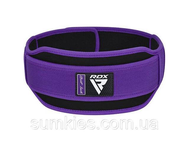 Пояс для важкої атлетики RDX RX5 Double Belt неопреновий Purpel S - Фото 4