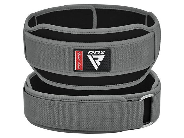 Пояс для важкої атлетики RDX RX5 Double Belt неопреновий Grey XL - Фото 1