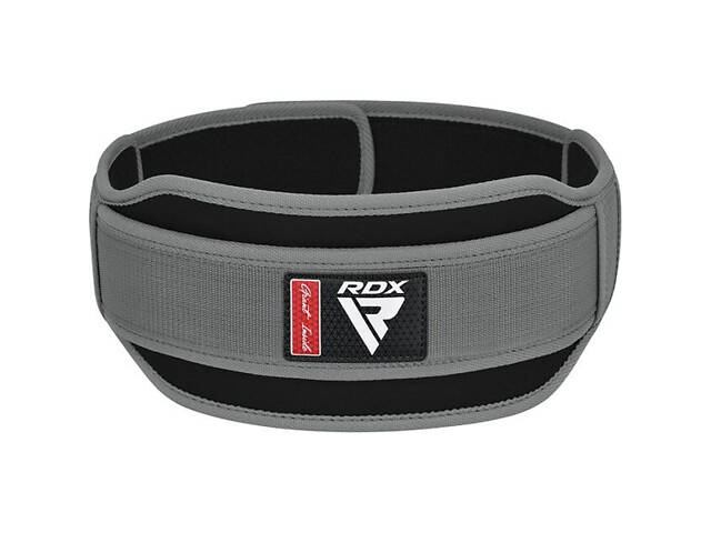 Пояс для важкої атлетики RDX RX5 Double Belt неопреновий Grey XL - Фото 3