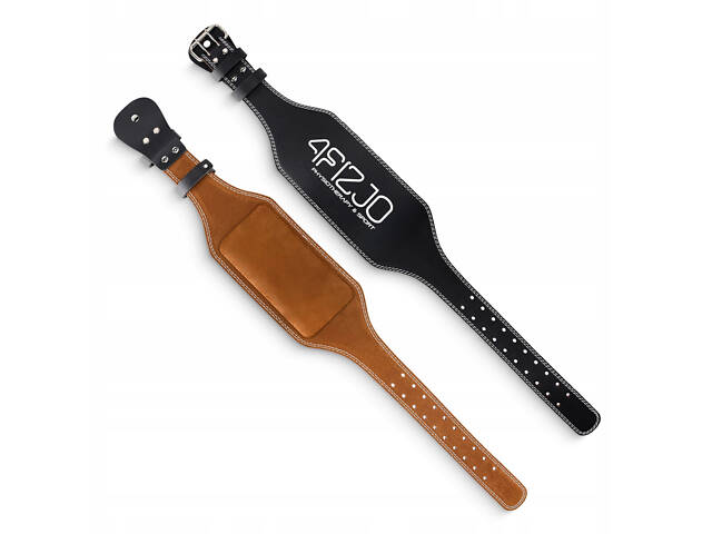 Пояс для важкої атлетики 4FIZJO шкіряний Size L Black (P-5905973404310) - Фото 2