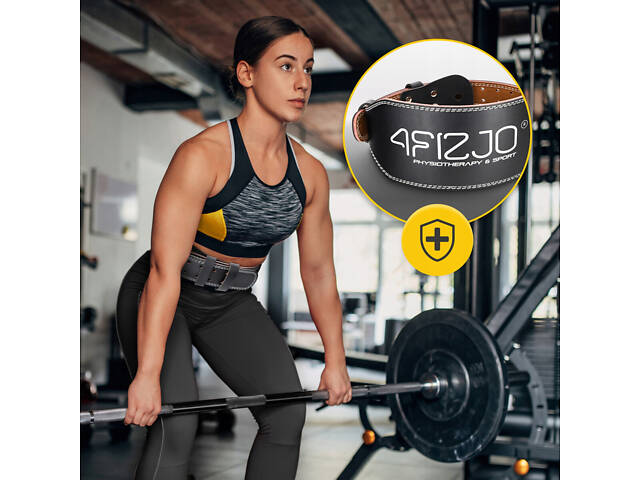 Пояс для важкої атлетики 4FIZJO шкіряний Size L Black (P-5905973404310) - Фото 4