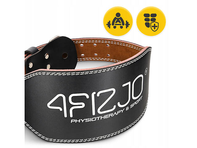 Пояс для важкої атлетики 4FIZJO шкіряний Size L Black (P-5905973404310) - Фото 9