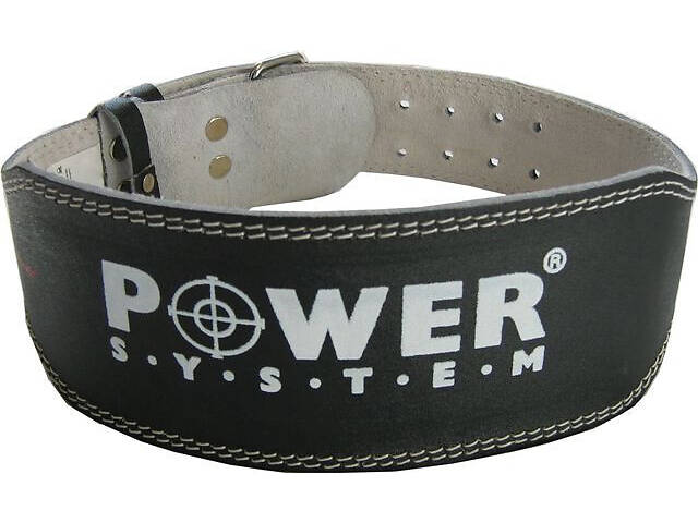 Пояс для важкої атлетики Power System PS-3250 Power Basic шкіряний Black S - Фото 2