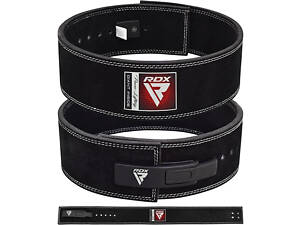 Пояс для важкої атлетики RDX 4 Pro Liver Buckle шкіряний Black Plus L