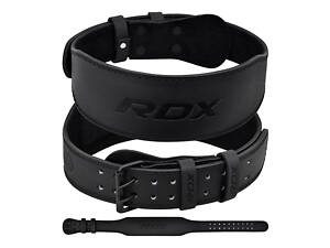 Пояс для важкої атлетики RDX 4 шкіряний Full Black S