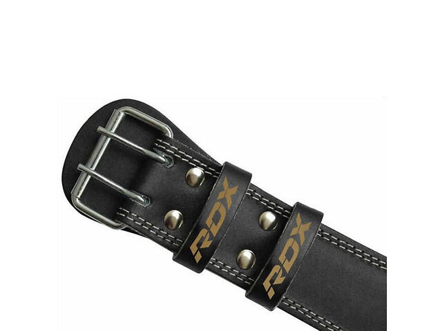 Пояс для важкої атлетики RDX 6 шкіряний Black Gold S - Фото 3