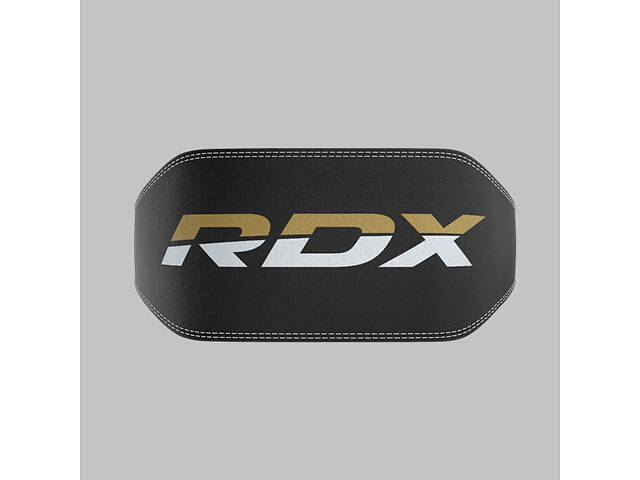 Пояс для важкої атлетики RDX 6 шкіряний Black Gold S - Фото 9