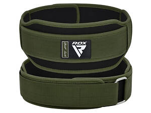 Пояс для важкої атлетики RDX RX5 Double Belt неопреновий Army Green XL
