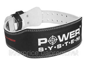 Пояс для важкої атлетики Power System PS-3250 Power Basic шкіряний Black M, Оригінал!