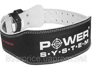 Пояс для важкої атлетики Power System PS-3250 Power Basic шкіряний Black L, Оригінал!