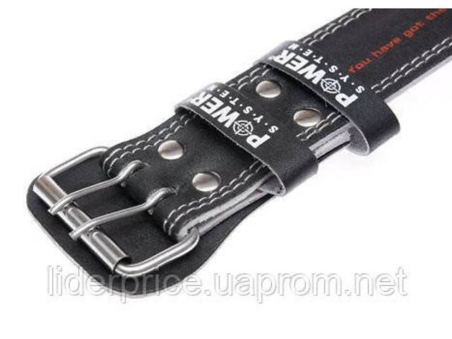 Пояс для важкої атлетики Power System PS-3250 Power Basic шкіряний Black S, Оригінал! - Фото 4
