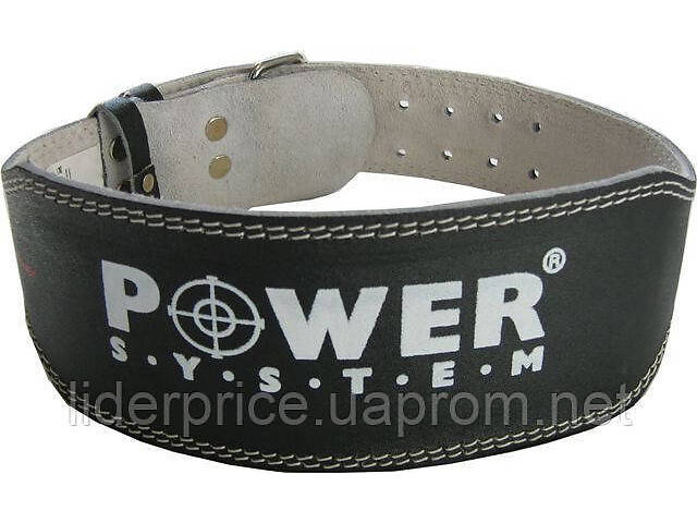 Пояс для тяжелой атлетики Power System PS-3250 Power Basic кожаный Black L, Оригинал! - Фото 2