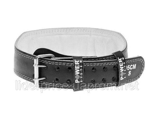 Пояс для тяжелой атлетики Power System PS-3250 Power Basic кожаный Black L, Оригинал! - Фото 3