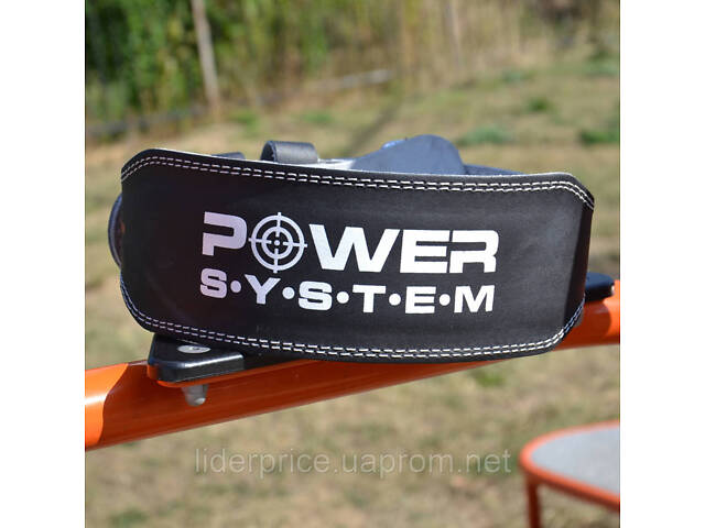 Пояс для тяжелой атлетики Power System PS-3250 Power Basic кожаный Black L, Оригинал! - Фото 9