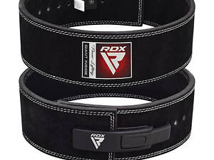Пояс для важкої атлетики RDX 4 Pro Liver Buckle шкіряний Black Plus XL