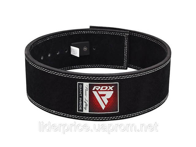 Пояс для важкої атлетики RDX 4 Pro Liver Buckle шкіряний Black Plus M, Оригінал! - Фото 2
