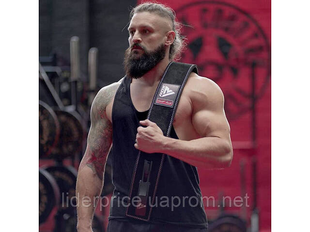 Пояс для важкої атлетики RDX 4 Pro Liver Buckle шкіряний Black Plus M, Оригінал! - Фото 8