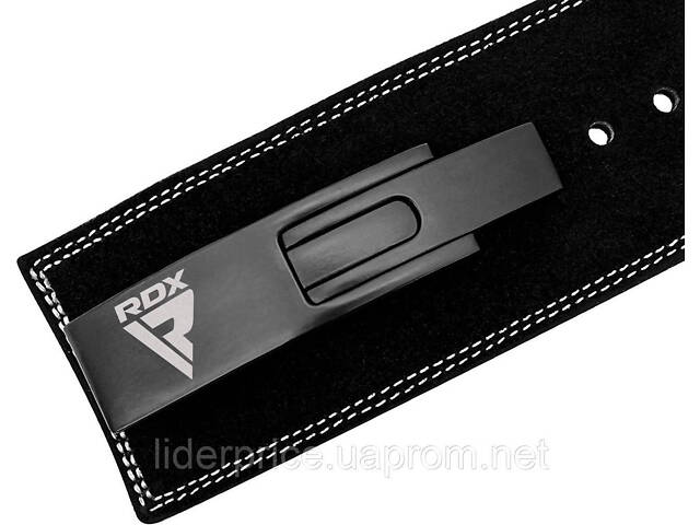 Пояс для важкої атлетики RDX 4 Pro Liver Buckle шкіряний Black Plus M, Оригінал! - Фото 7