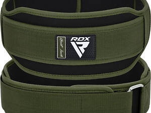 Пояс для важкої атлетики RDX RX5 Double Belt неопреновий Army Green S