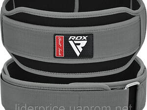 Пояс для важкої атлетики RDX RX5 Double Belt неопреновий Grey M, Оригінал!