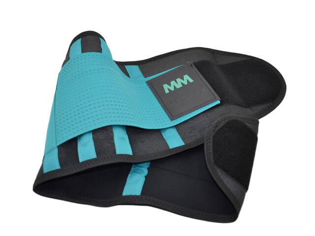 Пояс компресійний MadMax MFA-277 Slimming belt Black/turquoise L - Фото 4