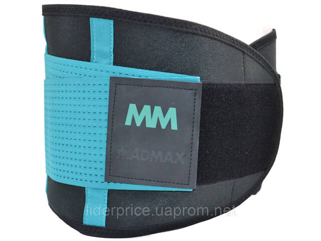 Компрессионный пояс MadMax MFA-277 Slimming belt Black/turquoise S, Оригинал! - Фото 4