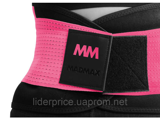 Пояс компресійний MadMax MFA-277 Slimming belt Black/neon pink L , Оригінал! - Фото 2