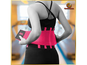 Пояс компресійний для і підтримки спини неопреновий MadMax MFA-277 Slimming belt Black/neon pink розмір S
