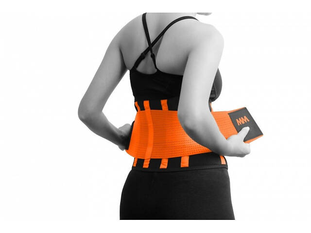 Пояс компресійний MadMax MFA-277 Slimming belt Black/neon orange L - Фото 1