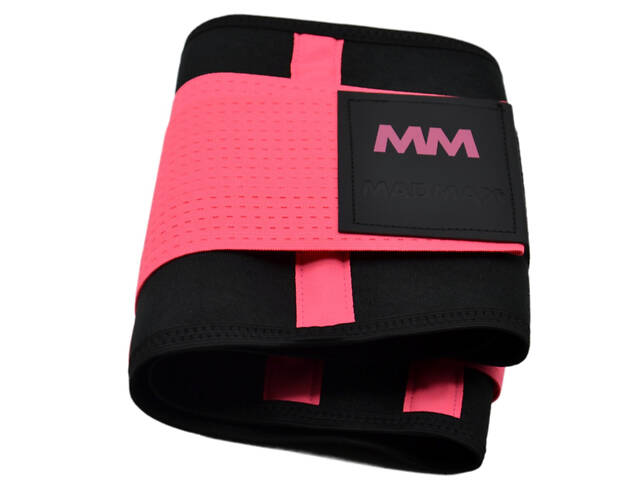 Пояс компресійний MadMax MFA-277 Slimming belt Black/neon pink L - Фото 6
