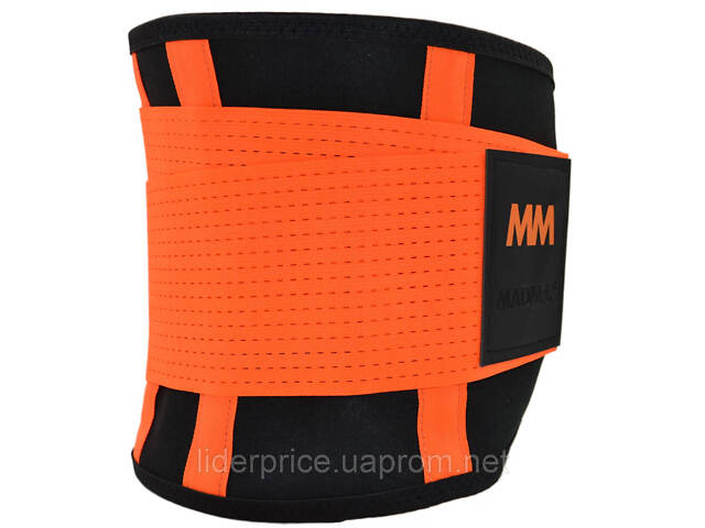Пояс компресійний MadMax MFA-277 Slimming belt Black/neon orange M, Оригінал! - Фото 5