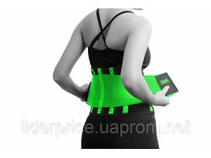 Компрессионный пояс MadMax MFA-277 Slimming belt Black/neon green L, Оригинал!
