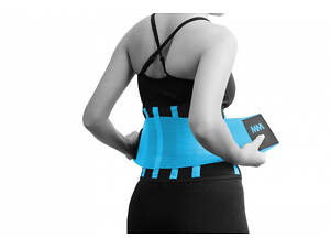 Пояс компрессионный для похудения и поддержки MadMax MFA-277 Slimming belt Black/turquoise L