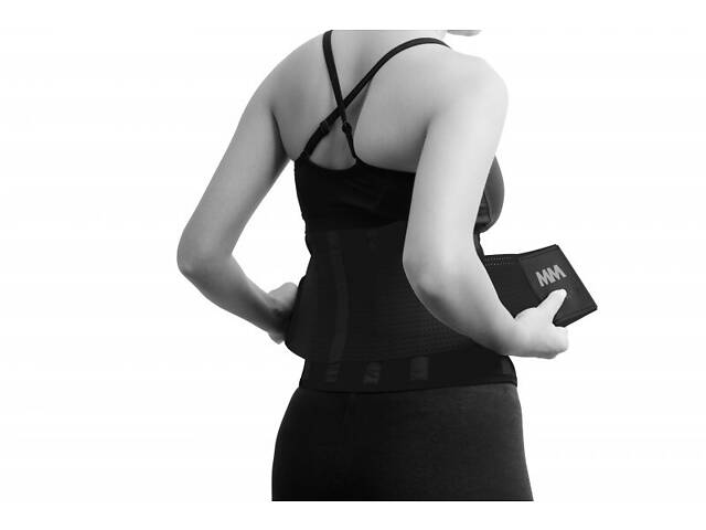 Пояс компрессионный для похудения и поддержки MadMax MFA-277 Slimming belt Black/black M