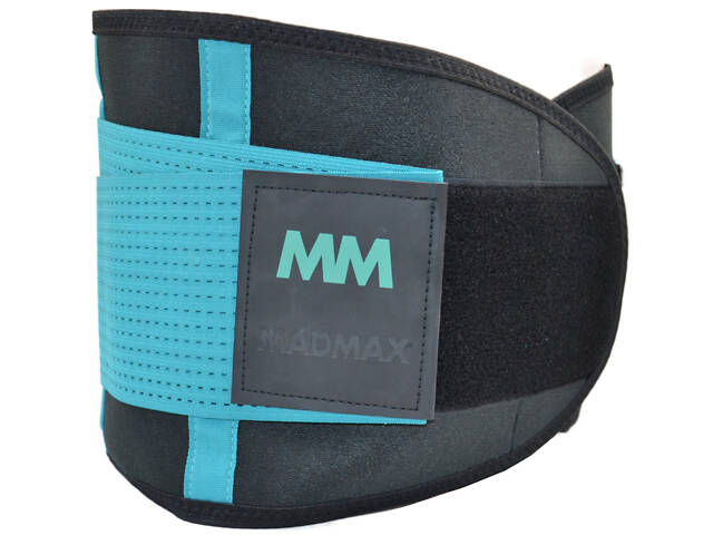 Пояс компресійний MadMax MFA-277 Slimming belt Black/turquoise M - Фото 6