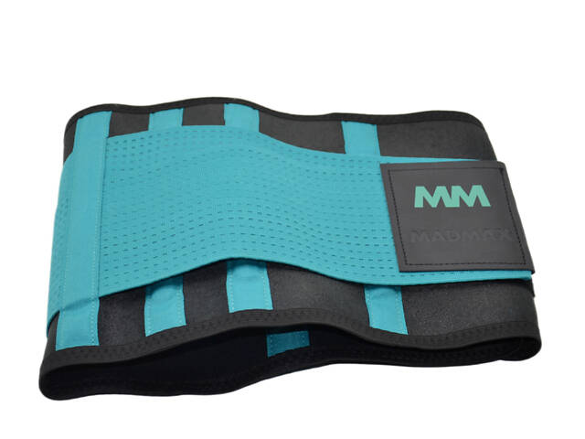 Пояс компресійний MadMax MFA-277 Slimming belt Black/turquoise M - Фото 10